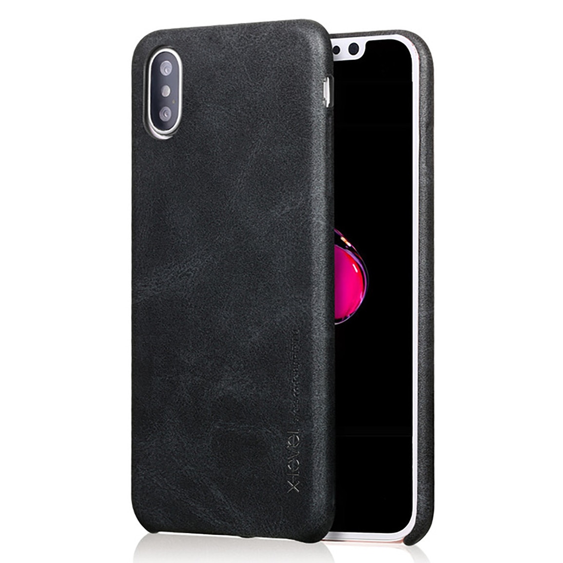 Husa de protectie X-Level Vintage pentru iPhone X, negru