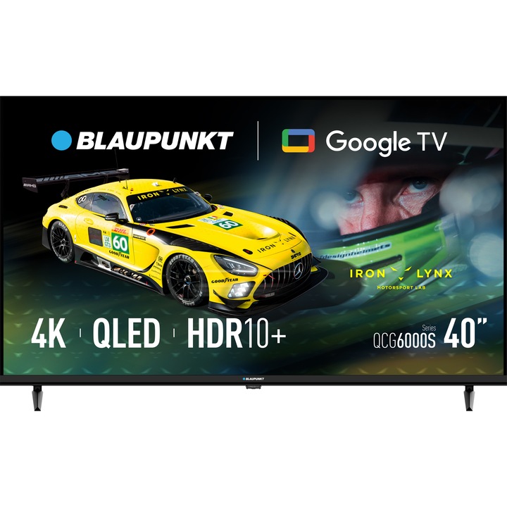 Televizor Blaupunkt QLED 40QCG6000S, 101 cm, Frameless, Smart Google TV 5.0, FHD, Clasa F