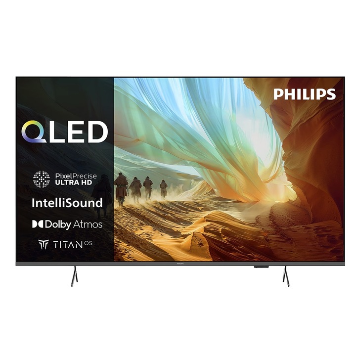 Televizor QLED Philips 190 cm 75" 75PQS7801/12, Ultra HD 4K, Smart TV, WiFi, CI+