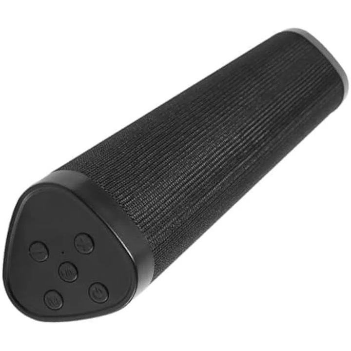 Bară de sunet cu subwoofer, Bluetooth 5.0, 2.1 canale, neagră, 420x70x70mm