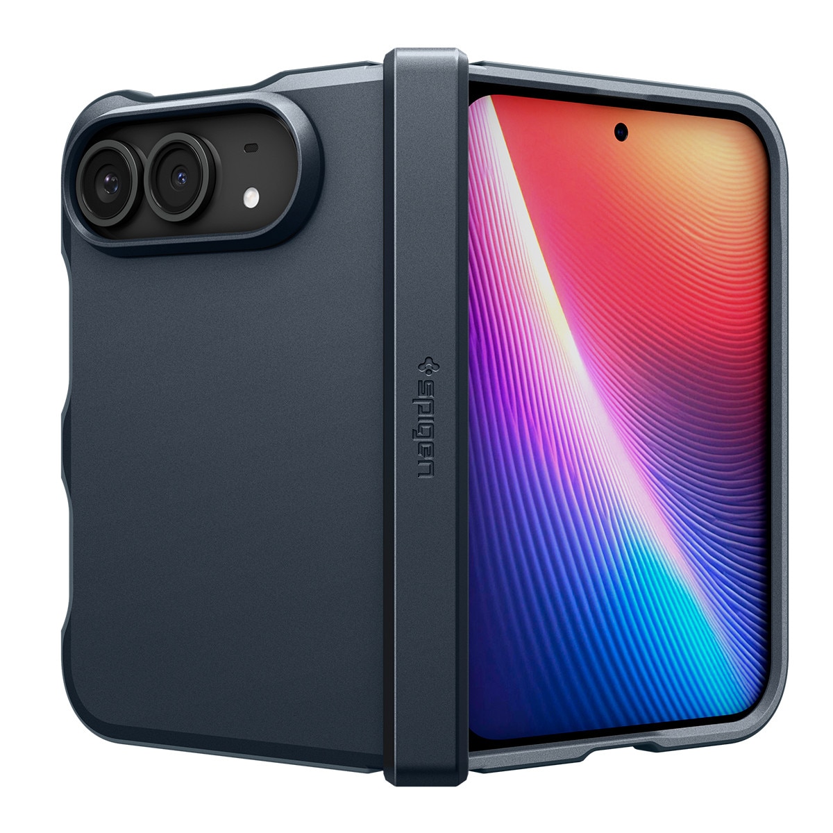 Husa Spigen Tough Armor Pro cu MagSafe compatibila cu iPhone Duo, Navy Blue