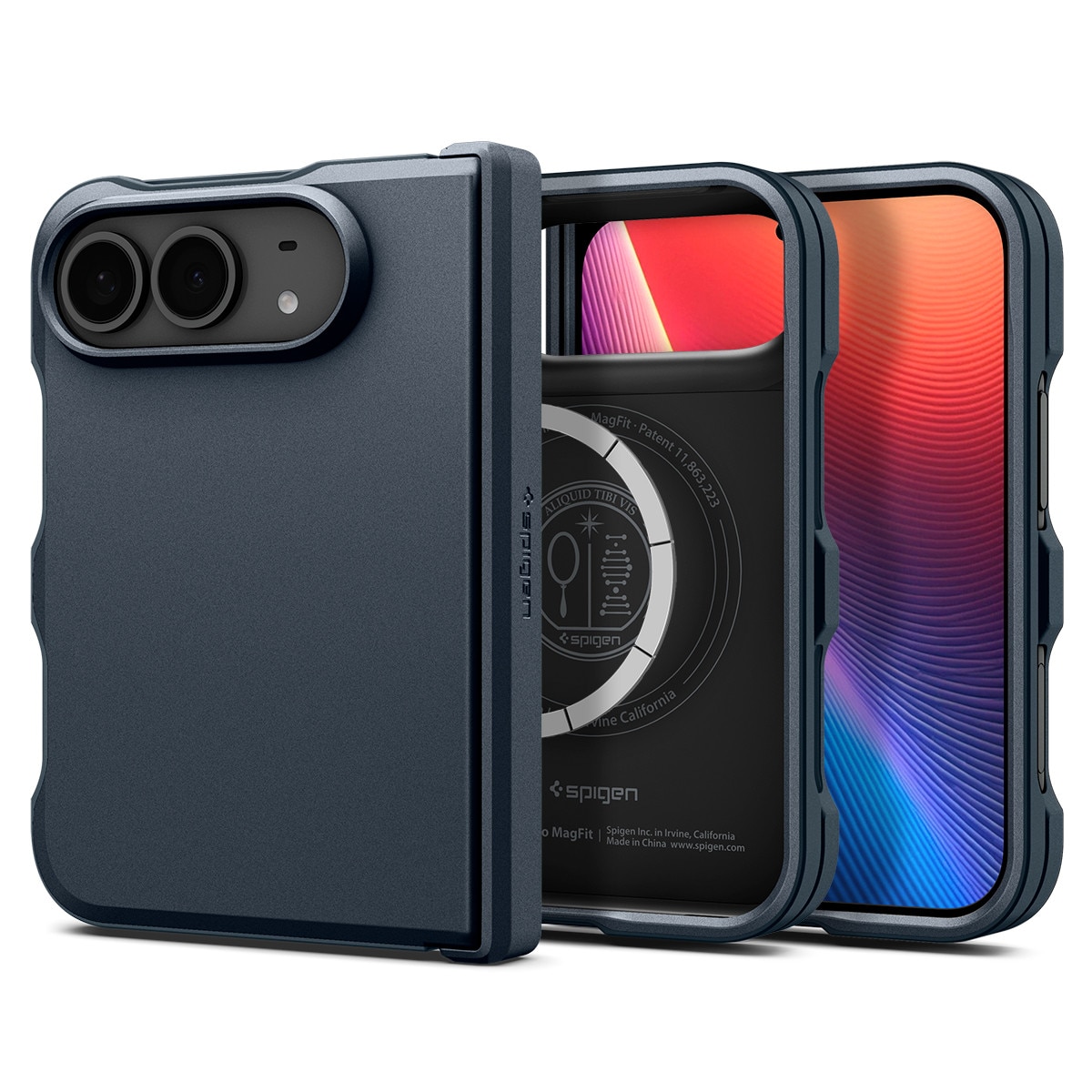 Husa Spigen Tough Armor Pro cu MagSafe compatibila cu iPhone Duo, Navy Blue