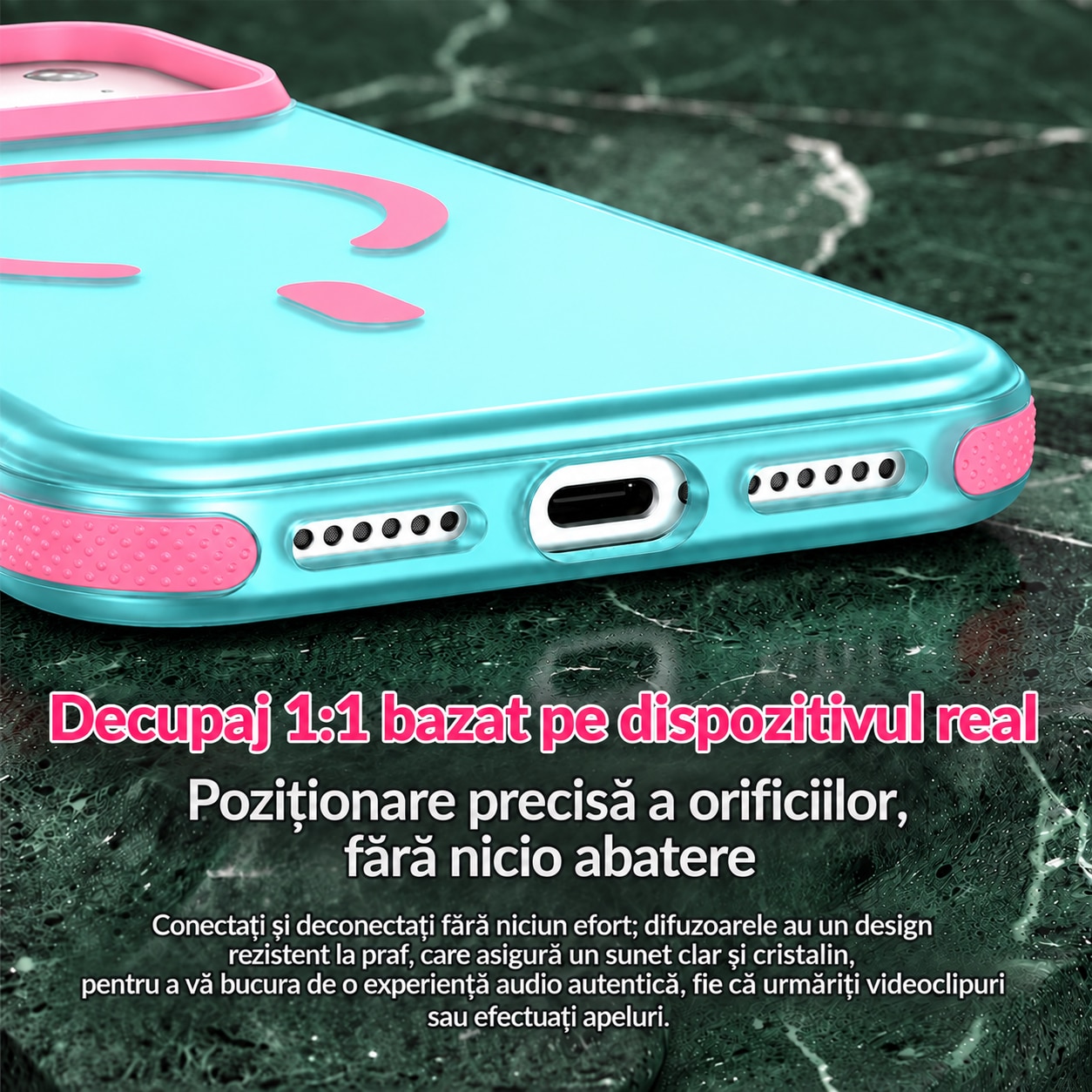 Husa compatibila cu iPhone 18 Pro Max, IceMag, MagSafe, Antisoc, contur Sky Blue