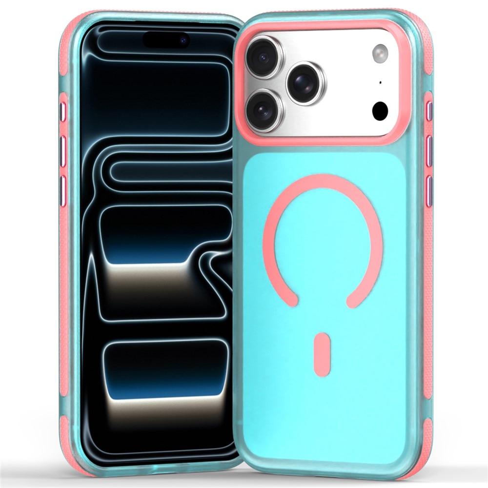 Husa compatibila cu iPhone 18 Pro Max, IceMag, MagSafe, Antisoc, contur Sky Blue