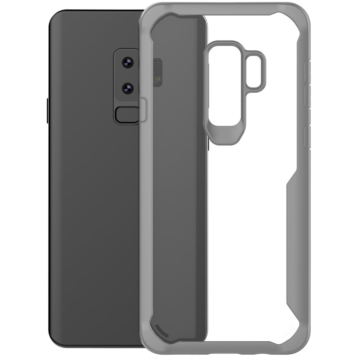 Husa Samsung Galaxy S9 PLUS, Hybrid Antisoc, carcasa spate, slim, hardcase, Gri