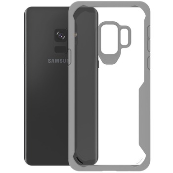 Husa Samsung Galaxy S9, Hybrid Antisoc, carcasa spate, slim, hardcase, Gri