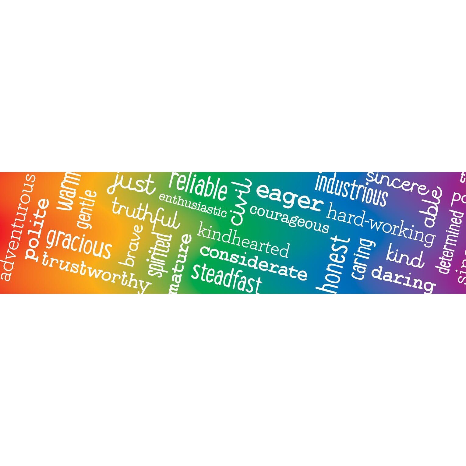 Positive Character Traits Straight Borders, Carson-Dellosa Publishing (Illustrator)