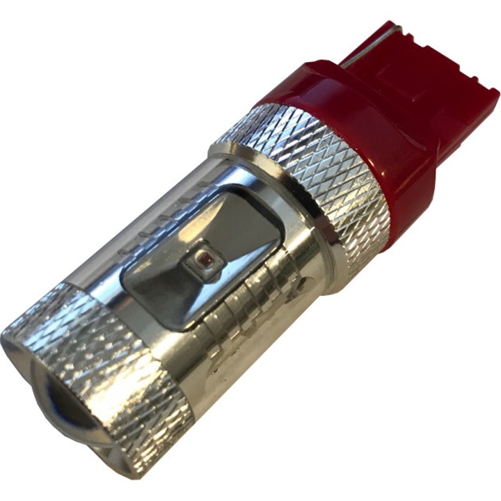 Led auto XtremeVision® ROSU T20 (7440) Canbus 30W 12-24V Leduri CREE cu o singura intensitate