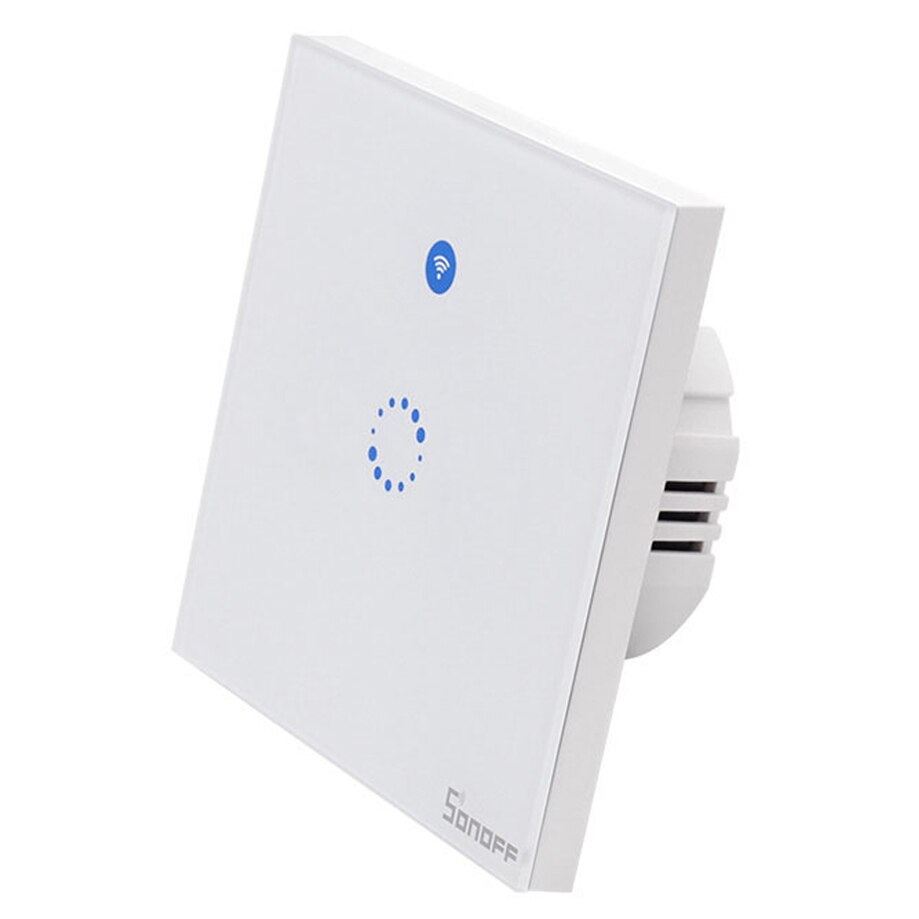 Intrerupator simplu cu touch Sonoff T1 EU 1C, Wi-Fi, Alb