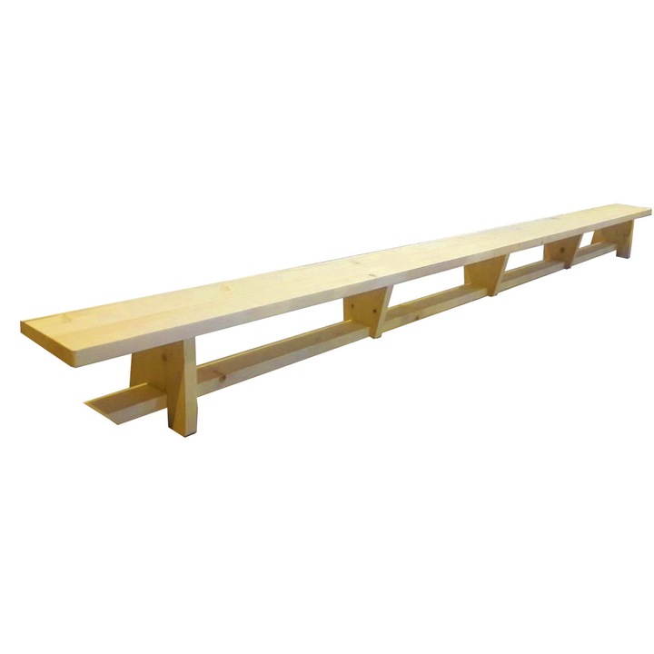 Banca Gimnastica, Lemnaria Jder, B40L, 400x25x30 cm, lacuita natur, lemn,