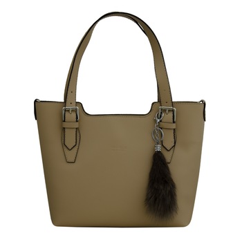 Geanta de dama din piele naturala, Adelina 3, Taupe Geanta de dama din piele naturala, Adelina 3, Taupe
