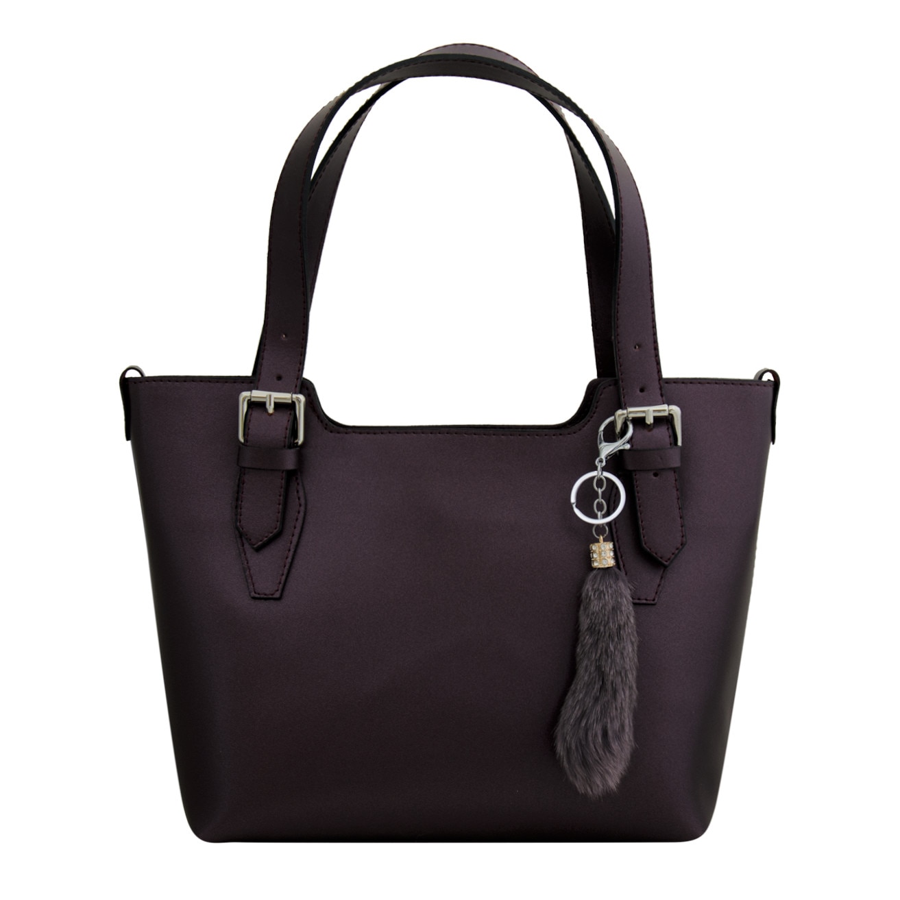 Geanta de dama din piele naturala, Adelina 3, Mov