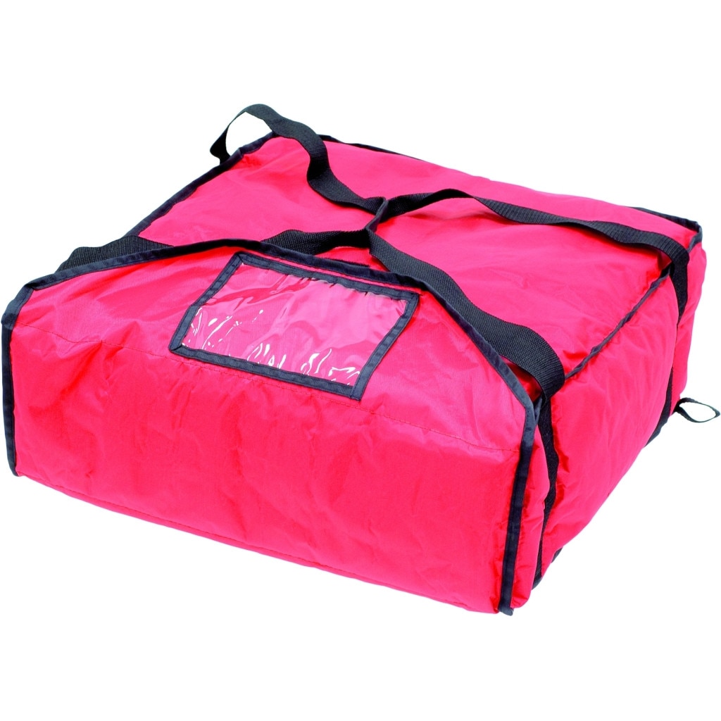 Geanta livrat pizza, 51x51x30,5cm, rosu,nailon, HoReCa