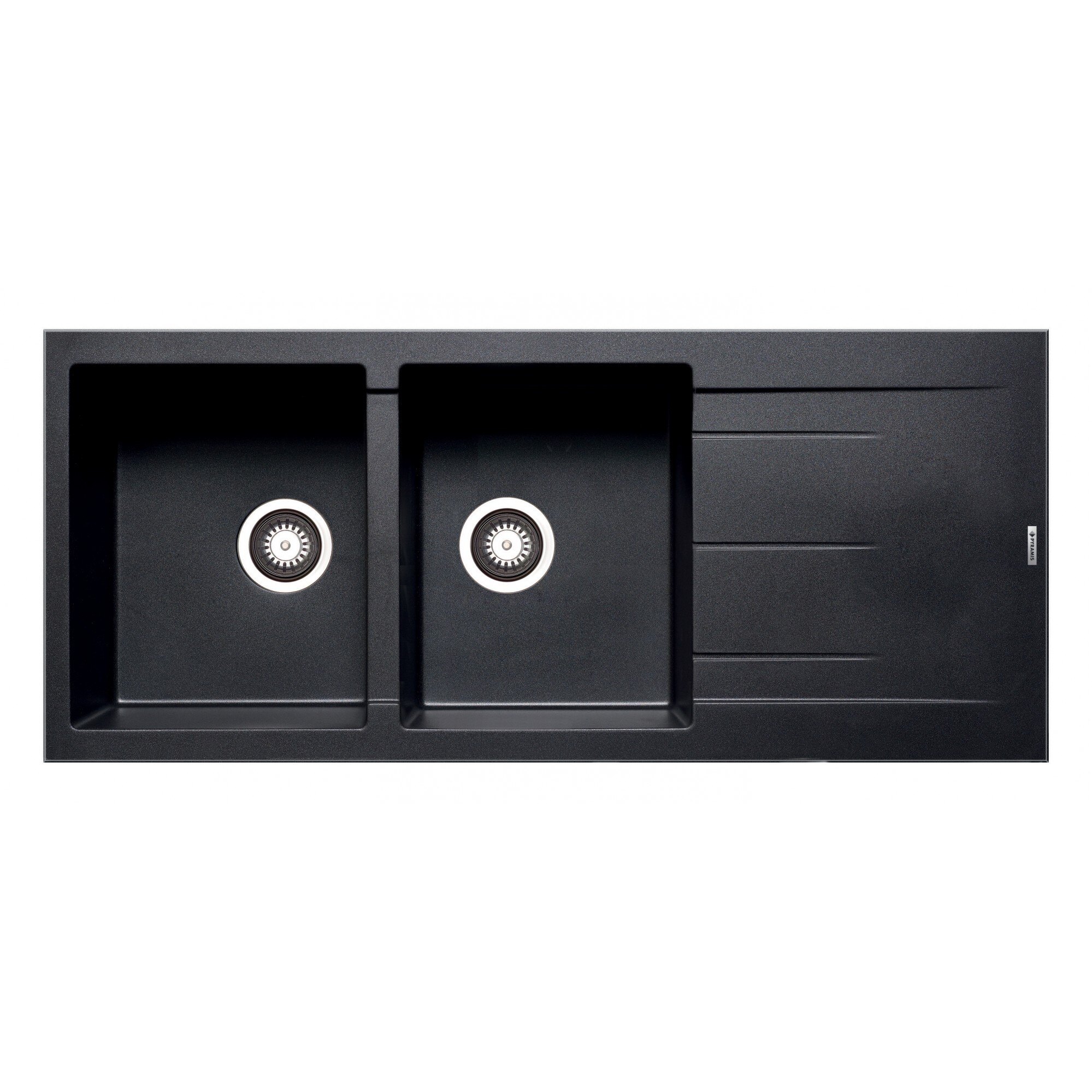 Chiuveta bucatarie Pyramis ALAZIA, 1160x500mm, adancime 200mm, reversibila, Pyragranite Carbon