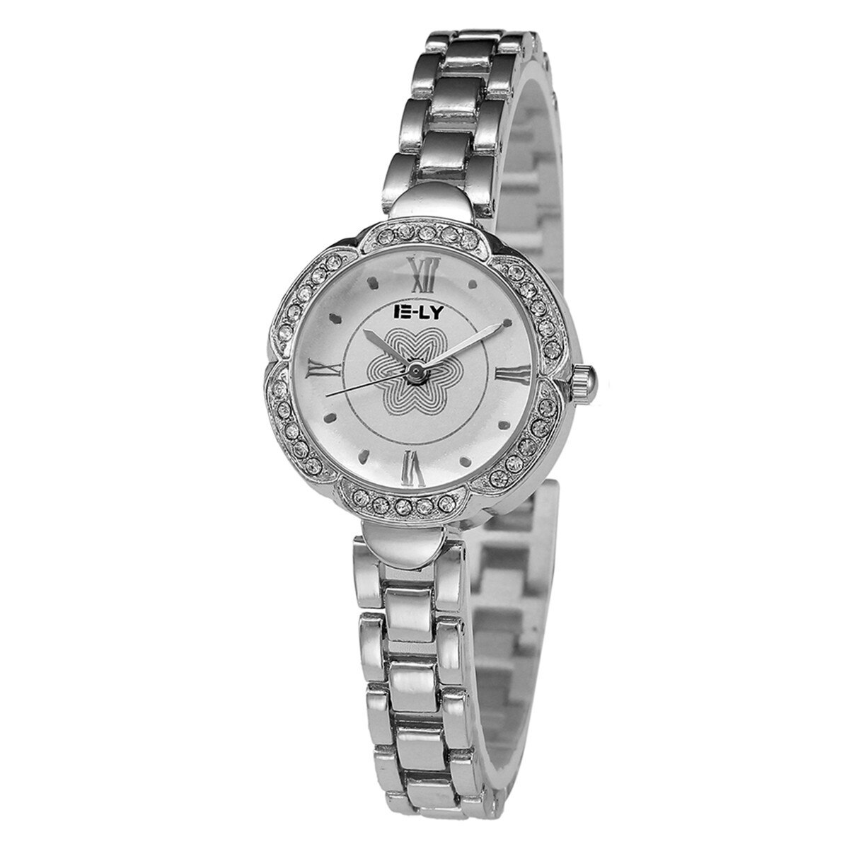 Ceas dama elegant E-LY, bratara metalica, cadran cu cristale, CS233