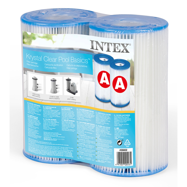 Комплект филтри тип А Intex 9002, 11см x 20 см, За помпи за филтриране на вода 28604, 28638, 28636, 28672