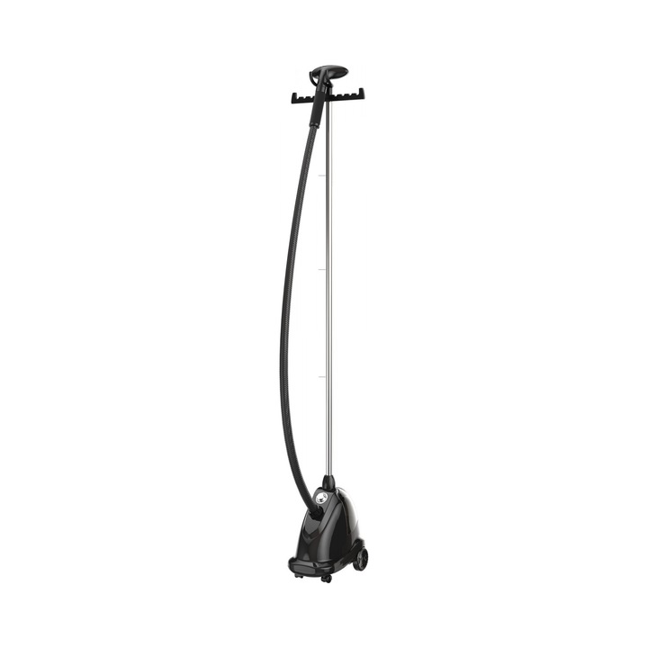 Aparat de calcat cu aburi SteamOne PRO2000 (9IGAH9JNP1GMA), debit abur 42 g/min, rezervor 2,5 L, incalzitor din alama, reglare putere, sistem anti-calcar, 4 roti, negru