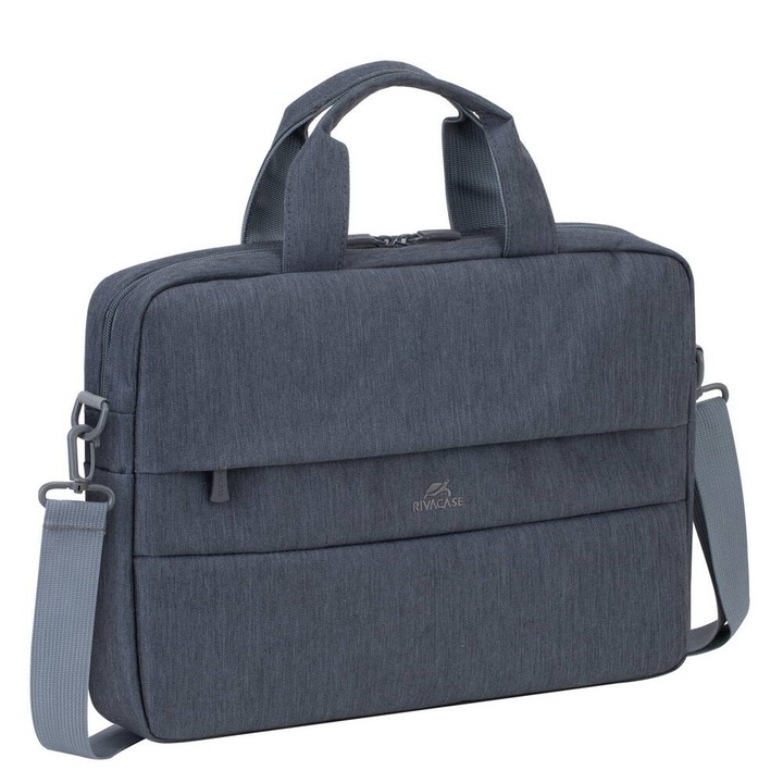 Geanta Laptop RivaCase 7522 14inch Antifurt Gri Inchis
