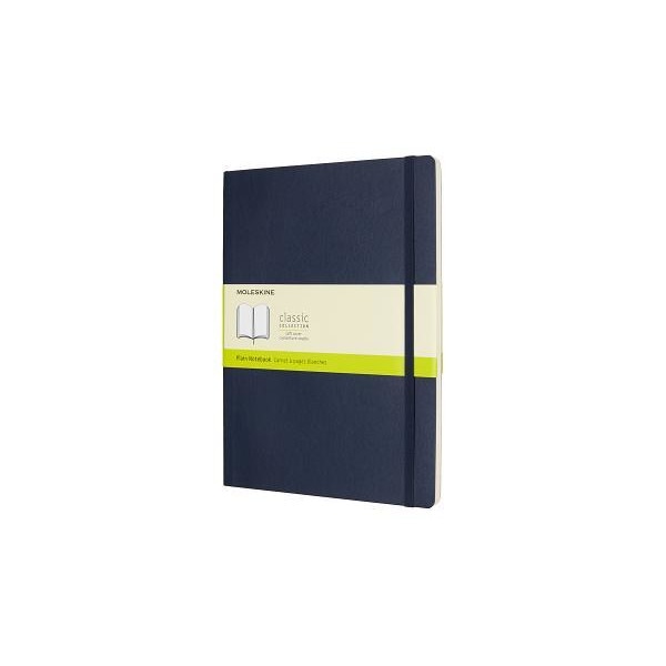 Moleskine Classic Notebook, Extra Large, Plain, Sapphire Blue, Soft Cover (7.5 X 10), Moleskine (Author)