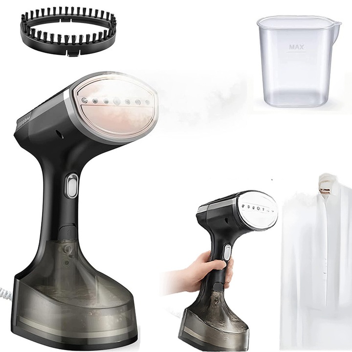 Fier de calcat portabil pliabil, mic, 1600W, 280ml, 2 nivele abur