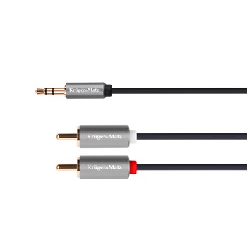Cablu Jack 3.5 - 2 x RCA 5 m Kruger&Matz Basic Cablu Jack 3.5 - 2 x RCA 5 m Kruger&Matz Basic