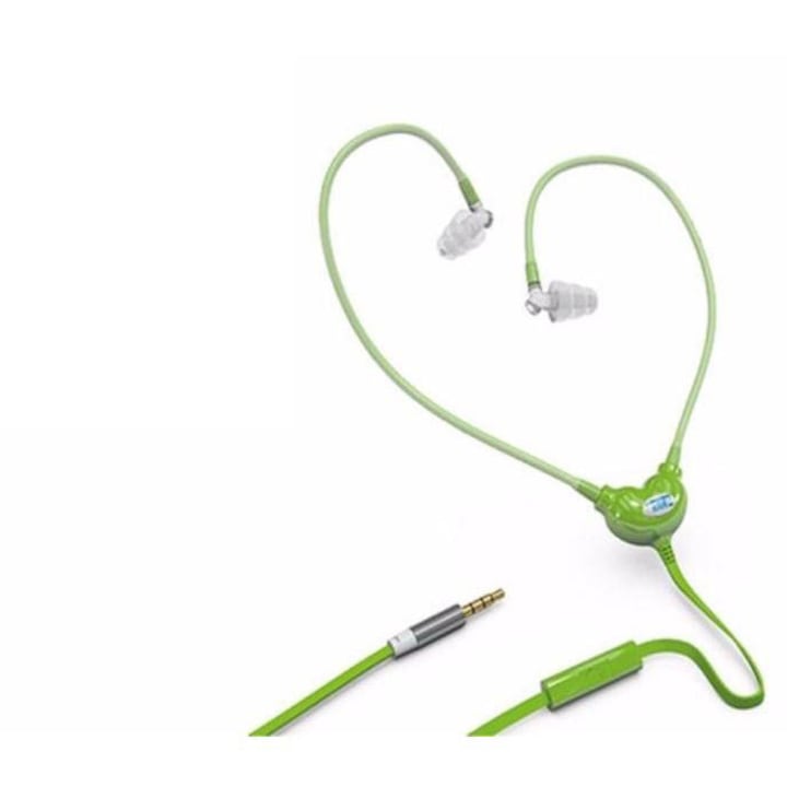 Smart&Safe® sugárzásmentes levegőcső fülhallgató, zöld