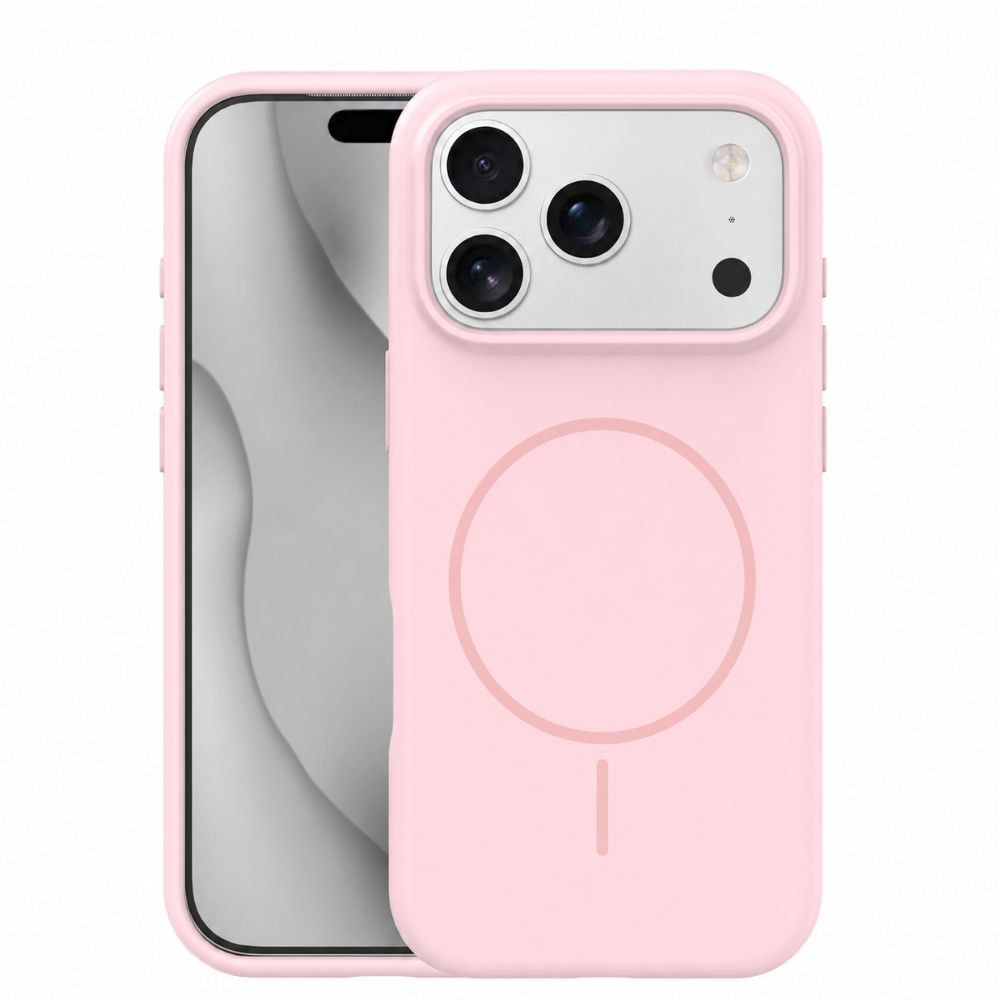 Husa pentru telefon Thin Mag, pentru iPhone 17 Pro / 18 Pro, compatibila magsafe, protectie sporita, Roz Deschis
