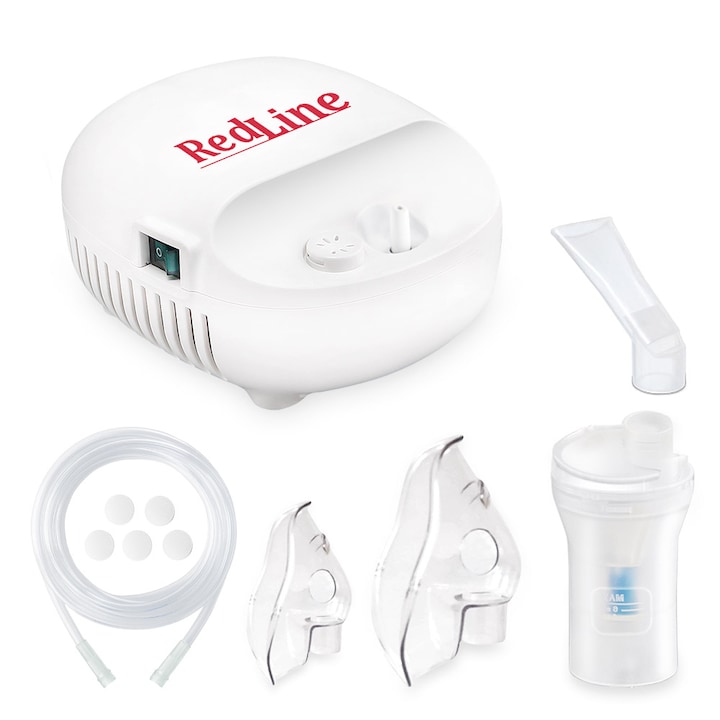 Инхалатор Redline NB-230C, aерозолен апарат с компресор, за деца и възрастни