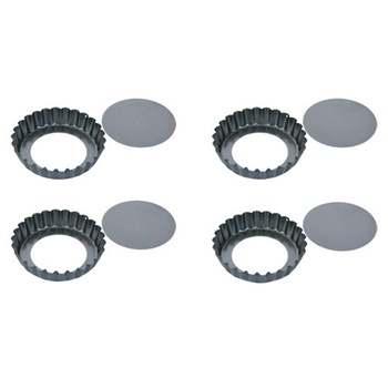 Set 4 tavi minitarte Tescoma Delicia, cu fund detasabil, 10 cm Set 4 tavi minitarte Tescoma Delicia, cu fund detasabil, 10 cm