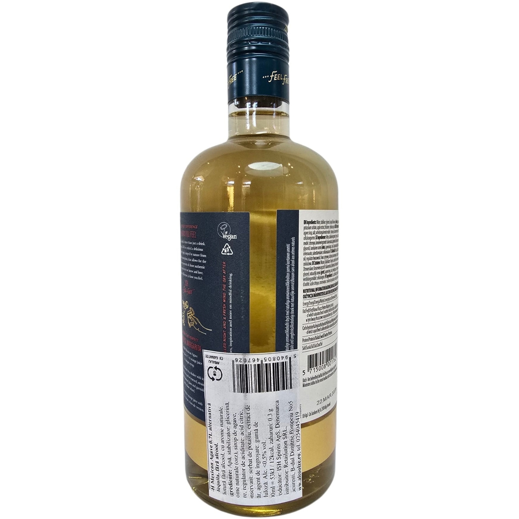 Fara Alcool Tequila fara alcool ISH Mexican Agave, 0%, 0.7L - eMAG.ro