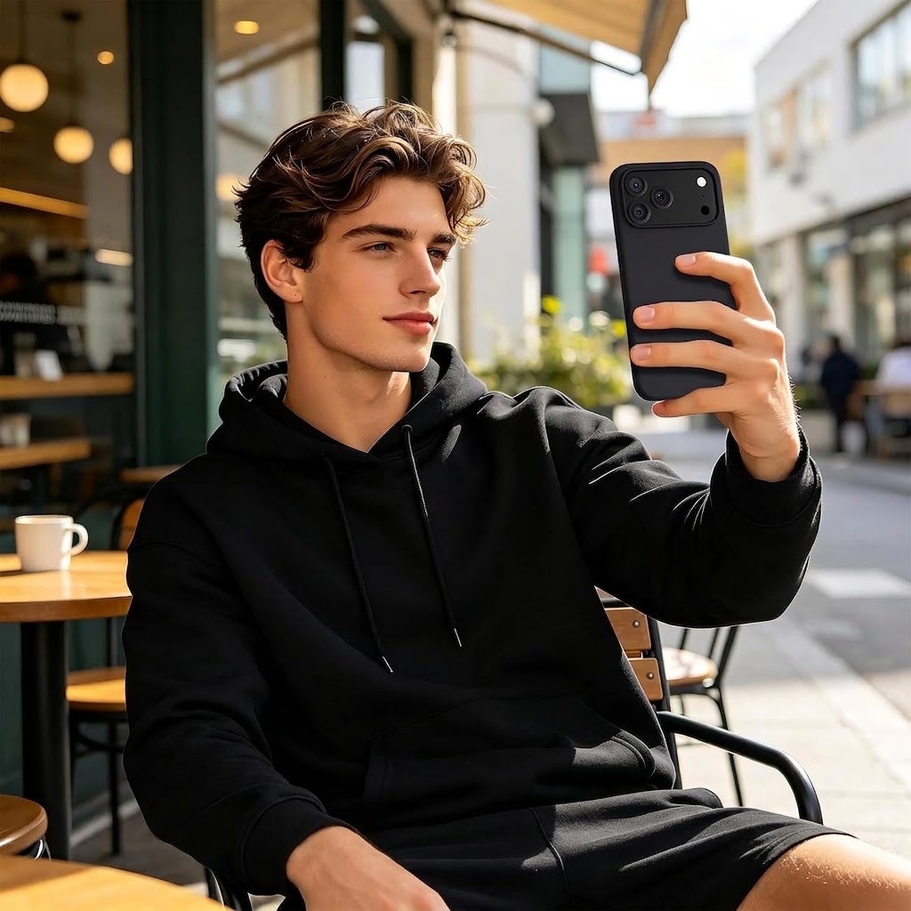 Husa pentru iPhone 18 Pro, Joyshell, SIlicon Catifelat Cu Interior Microfibra, Protectie Premium, Negru