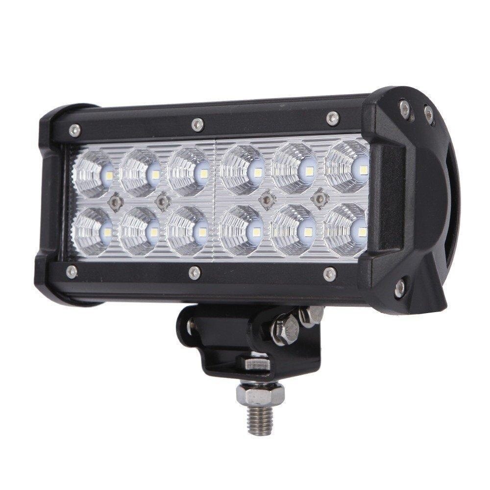 Proiector LED auto offroad 36W 12V-24V, 3500 lumeni, patrat, Flood beam