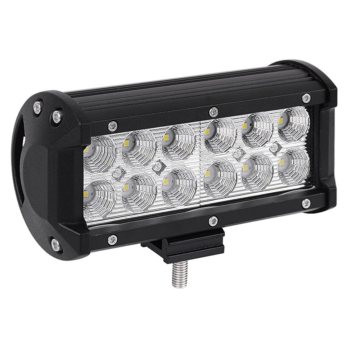 Proiector LED auto offroad 36W 12V-24V, 3500 lumeni, patrat, Flood