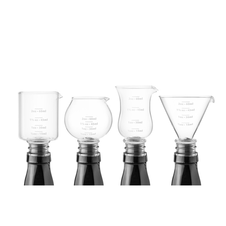 Set 4 pahare masuri bar sticla FTA 7037