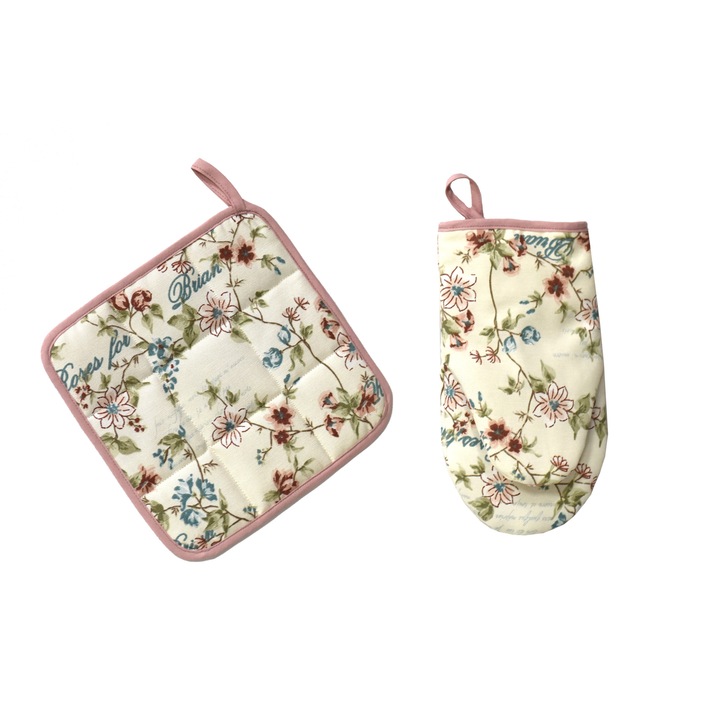 Manusa si palmar handmade, Atelier Diversis, imprimeu floral roz