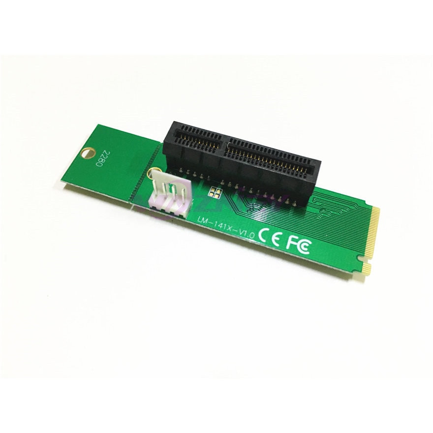 Riser M2 PCI Express 4X x4 Female to NGFF M.2 M Male Network Adapter ...