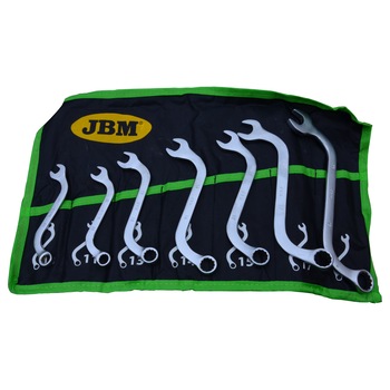 Set de 7 chei combinate curbate in forma de S, JBM 10-19mm Set de 7 chei combinate curbate in forma de S, JBM 10-19mm