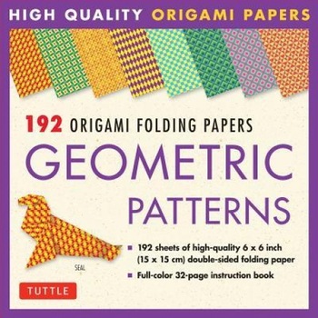 192 Origami Folding Papers in Geometric Patterns: 6 X 6 Inch High-Quality Double-Sided Origami Paper with Full-Color Instruction Book, Tuttle Publishing (Editor) 192 Origami Folding Papers in Geometric Patterns: 6 X 6 Inch High-Quality Double-Sided Origami Paper with Full-Color Instruction Book, Tuttle Publishing (Editor)