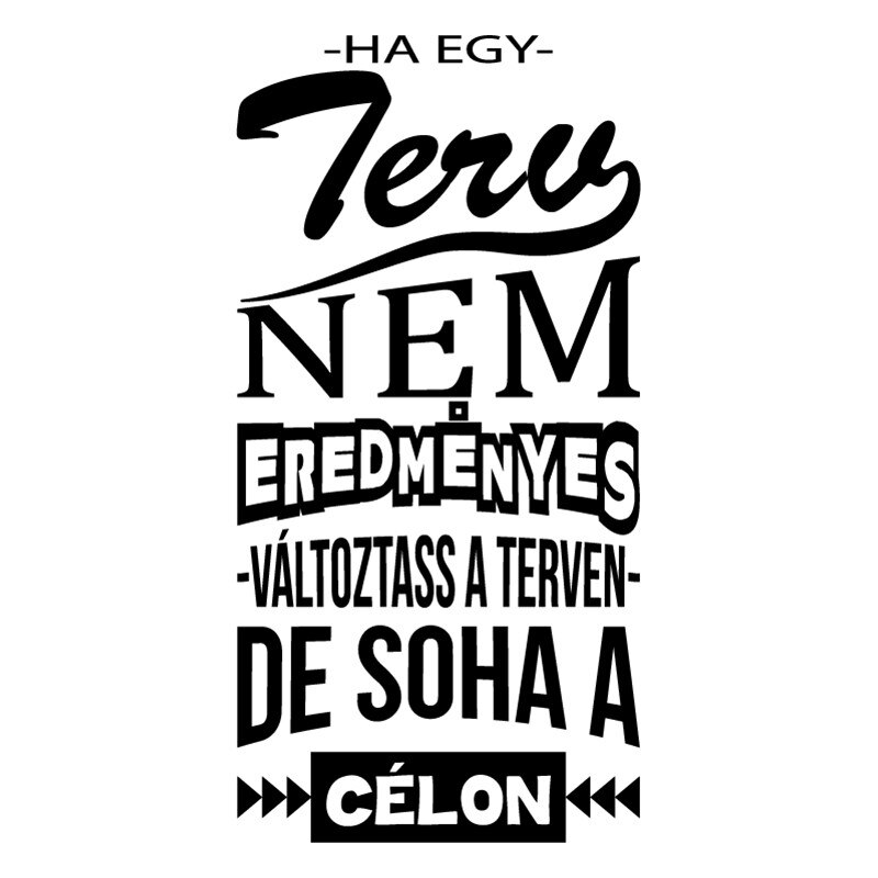 Sticker Decorativ - SMAER - A Terv - 120cm x 60cm - Negru