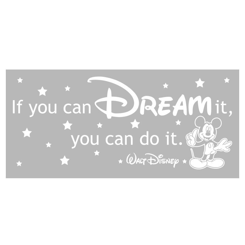 Sticker Decorativ - SMAER - If you can DREAM it... - 120cm x 50cm - Alb