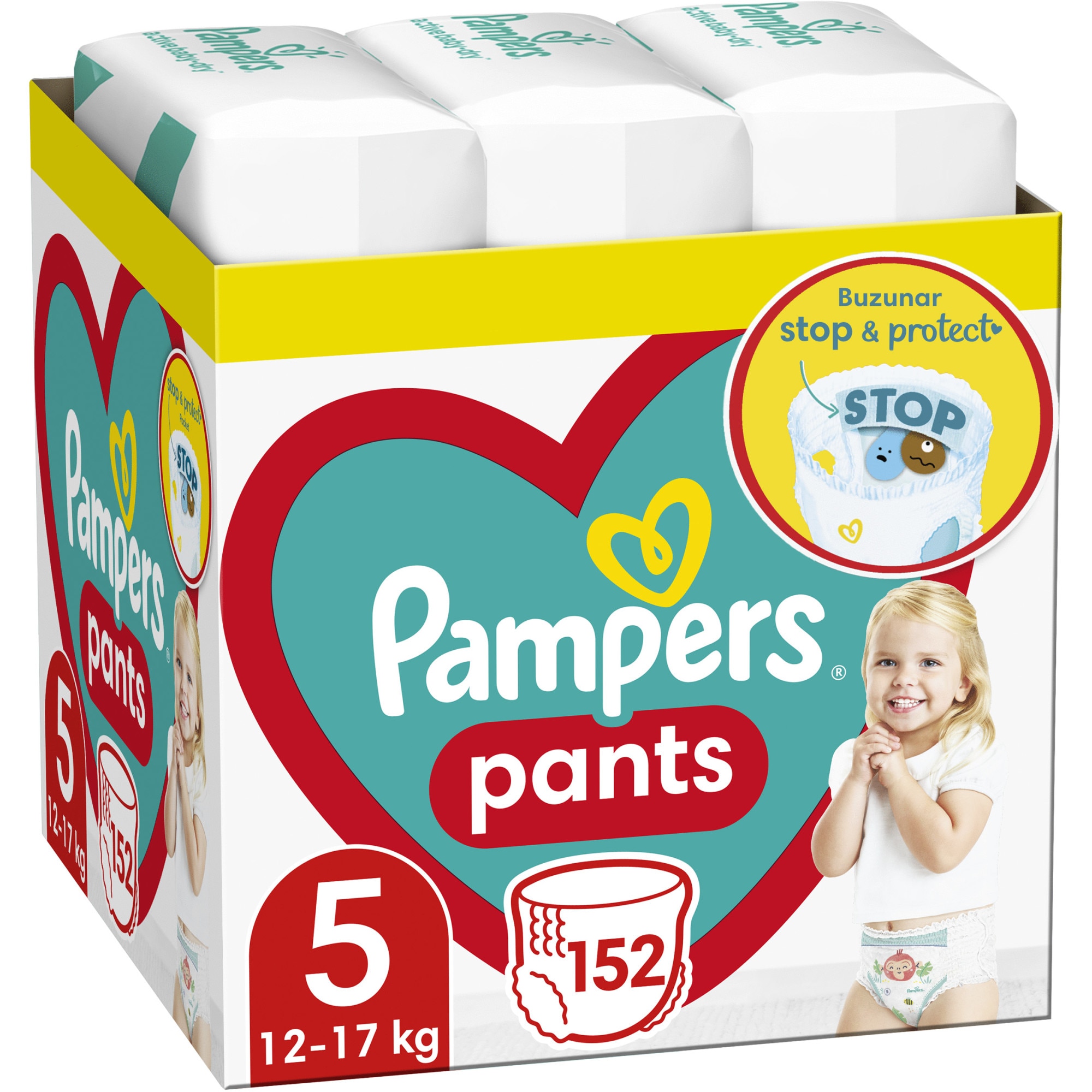 Exceed Prevail mimic Scutece-chilotel Pampers Pants XXL Box Marimea 5, 12-17 kg, 152 buc - eMAG .ro