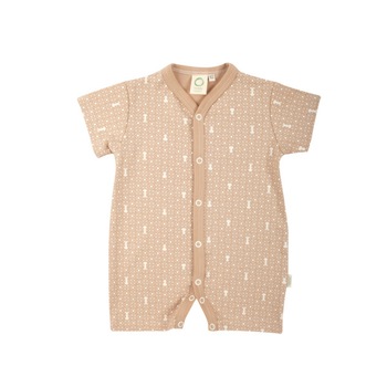 Body pentru bebelusi, din bumbac organic, Maro Body pentru bebelusi, din bumbac organic, Maro