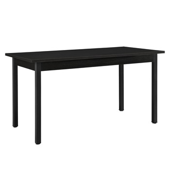 Masa Latvia 6 persoane, en.casa, 140 x 60 x 75 cm, otel/MDF furniruit, negru Masa Latvia 6 persoane, en.casa, 140 x 60 x 75 cm, otel/MDF furniruit, negru