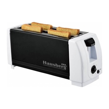 Prajitor paine Hausberg HB 185 N, 1300 W, 4 felii, 7 trepte temperatura, Negru Prajitor paine Hausberg HB 185 N, 1300 W, 4 felii, 7 trepte temperatura, Negru