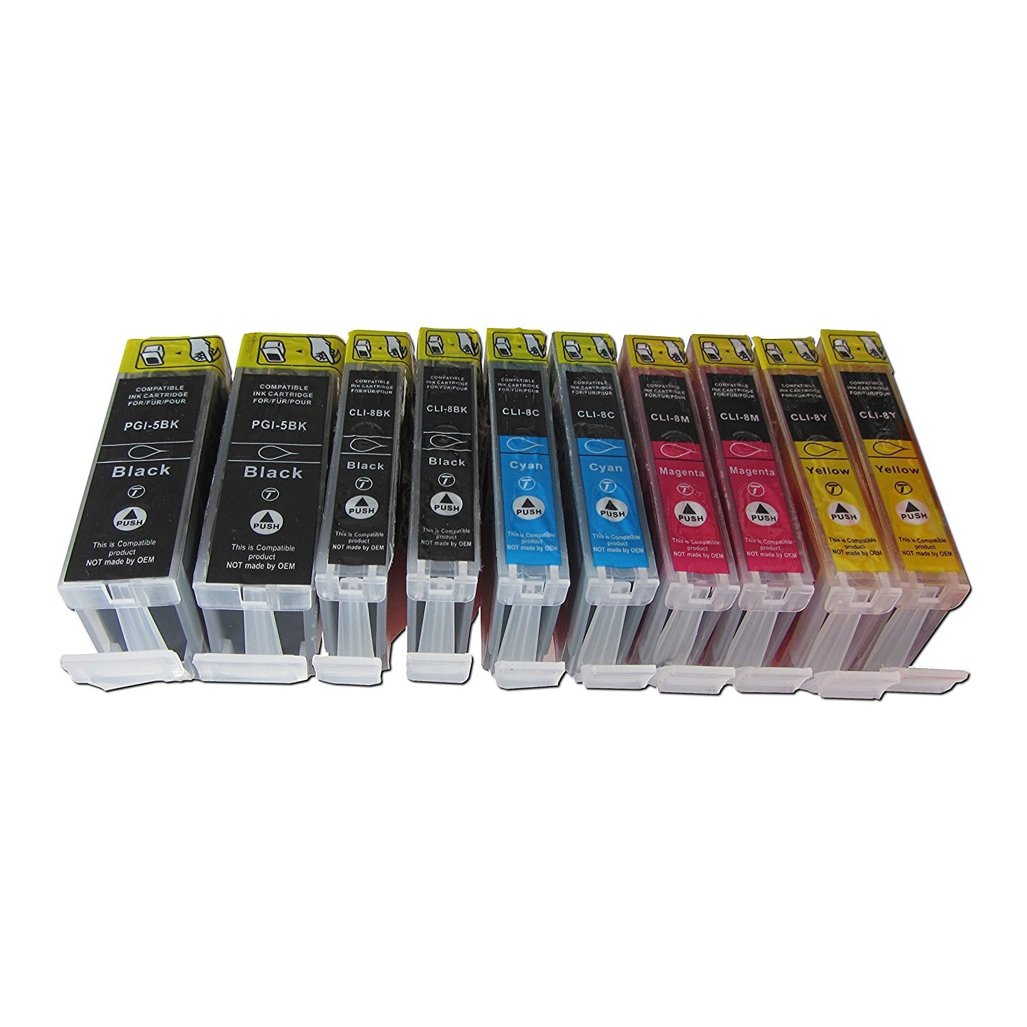 CLI8 Set 10 cartuse GraphiteK compatibile Canon PGI-5BK/CLI8BK/CLI8Y/CLI8C/CLI8M