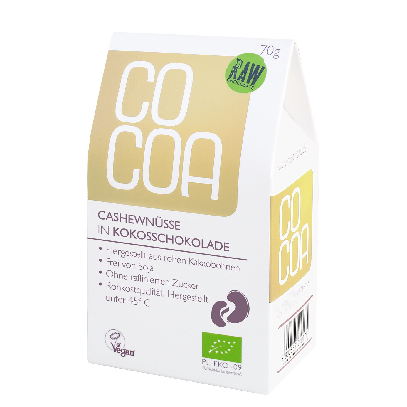 Caju in Ciocolata RAW cu Cocos ECO 70 G