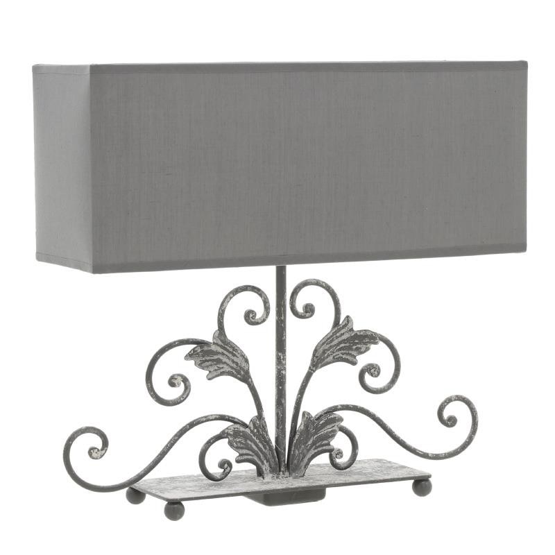 Veioza metalica cu picior cu model de culoare gri