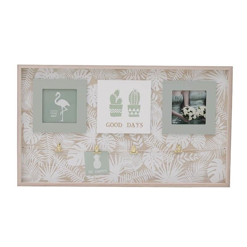 Decoratiune pentru perete din lemn de mesteacan cu rame foto