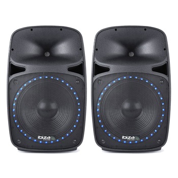 Boxe Audio Profesionale Ibiza Light cu Conexiune Bluetooth, Intrare USB si SD Card MMC, Putere RMS 2 x 500 W , display digital , lumini led, microfon , Sensibilitate 1W / 1m 98dB , Woofer impedanta 8 ohmi Boxe Audio Profesionale Ibiza Light cu Conexiune Bluetooth, Intrare USB si SD Card MMC, Putere RMS 2 x 500 W , display digital , lumini led, microfon , Sensibilitate 1W / 1m 98dB , Woofer impedanta 8 ohmi
