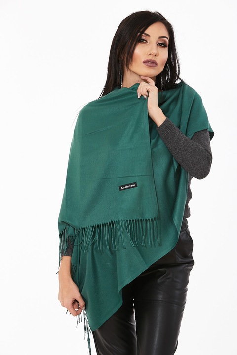 Esarfa dama casmir, printesa Juliana, verde smarald